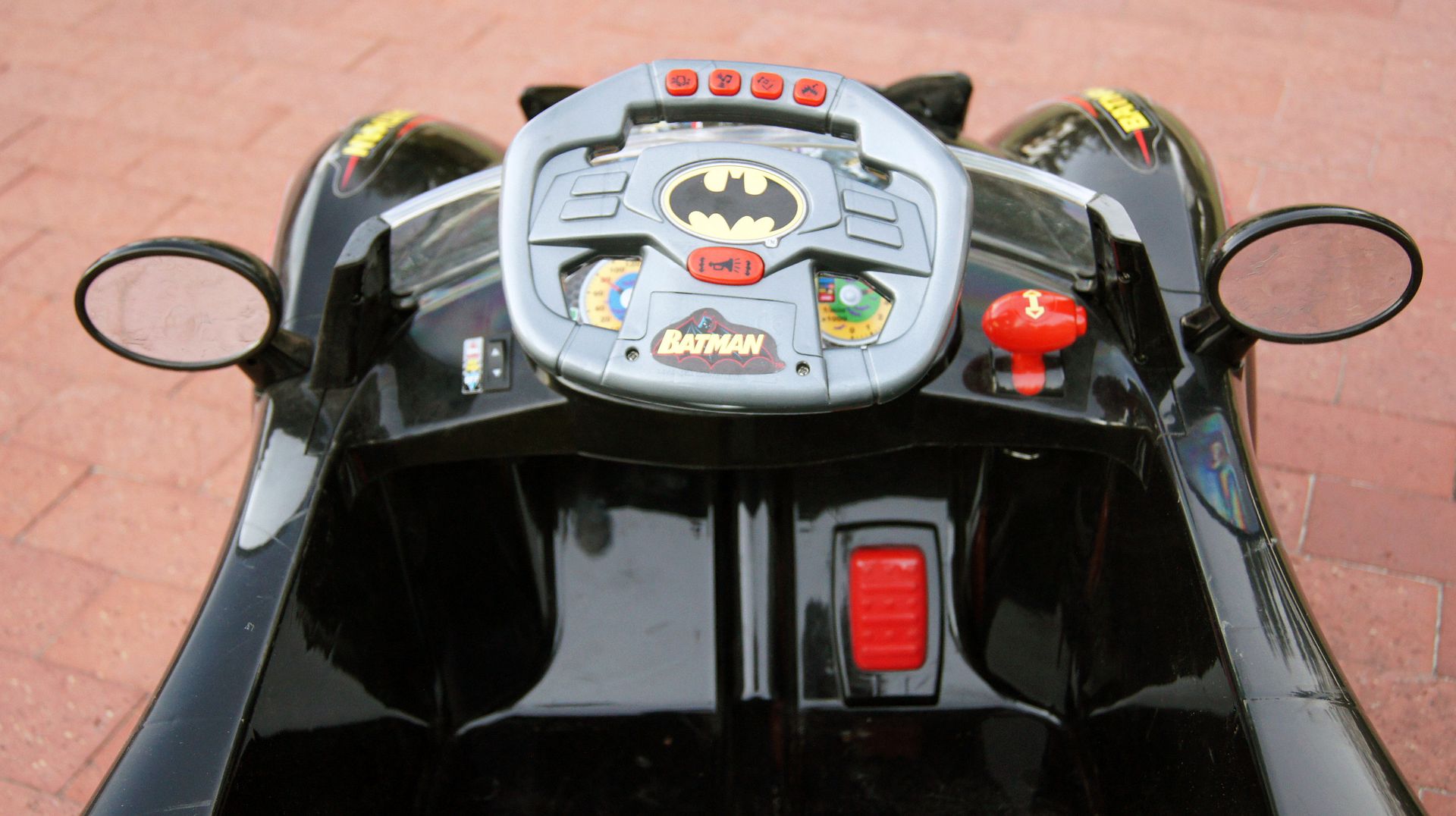 New Black 6V Batman Batmobile Ride On Power Car Wheel Chrome Upgrade